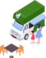 キッチンカーの画像